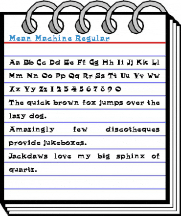 Mean Machine Regular Font