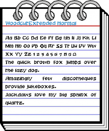 WoodcutExtended Font