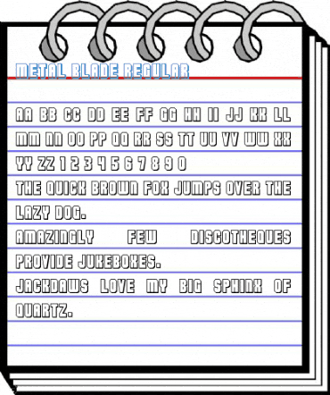 Metal blade Regular Font