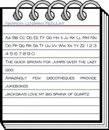 Narrow Lensman Regular Font