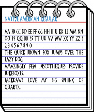 Native American Regular Font