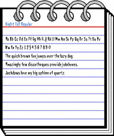 Night Fall Regular Font