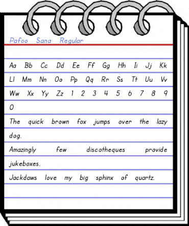 Pafoo Sana Regular Font