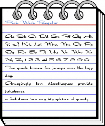Pick Wick Regular Font