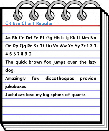 CK Eye Chart Regular Font