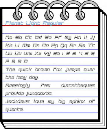 Planet Light Regular Font