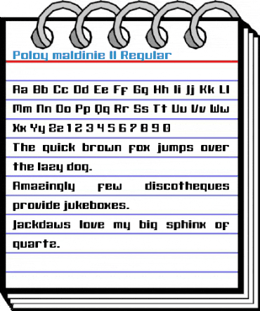 Poloy maldinie ll Regular Font