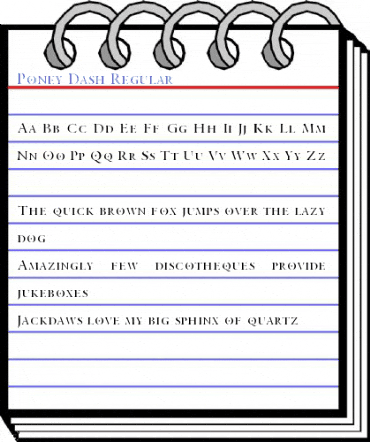 Poney Dash Regular Font