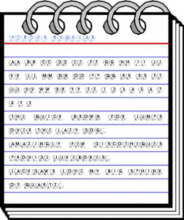Porous Regular Font