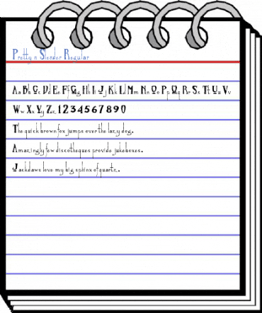 Pretty n Slender Regular Font
