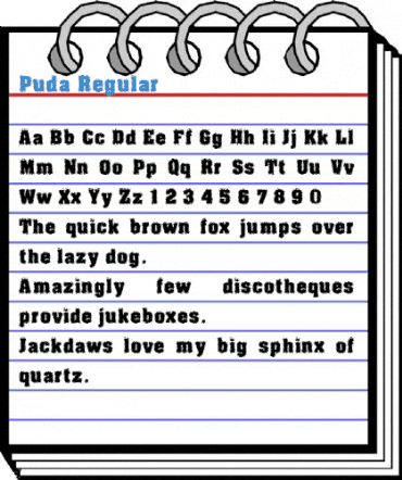 Puda Regular Font