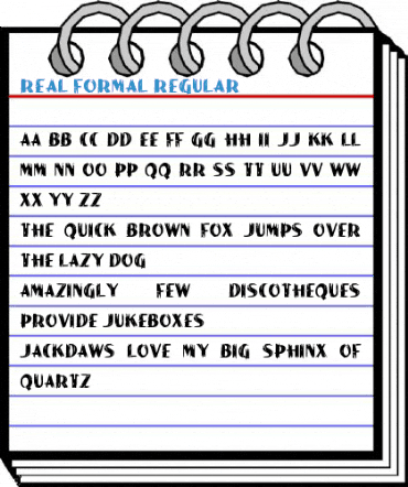 Real Formal Regular Font