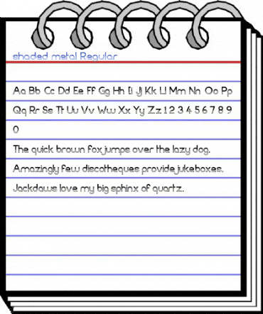 shaded metal Regular Font