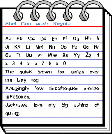 Shot Gun wash Regular Font