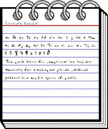 Signature Regular Font