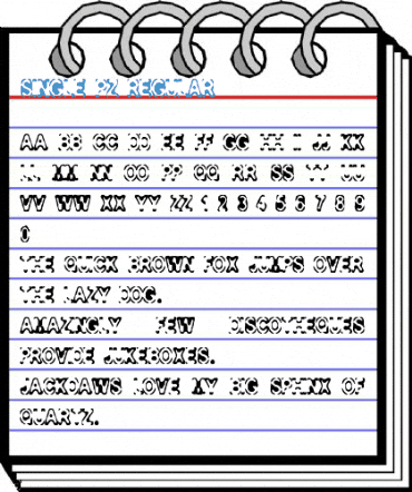 Single Pz Regular Font