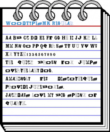 WoodTypesMK Font