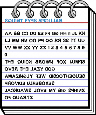 Squint Eyes Regular Font