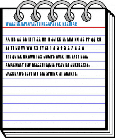 WoogieDisplayOutlineCapsSSK Regular Font