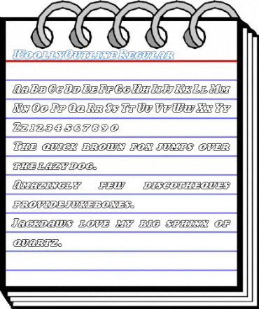 WoollyOutline Regular Font