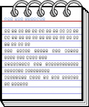 Tag Bag Regular Font