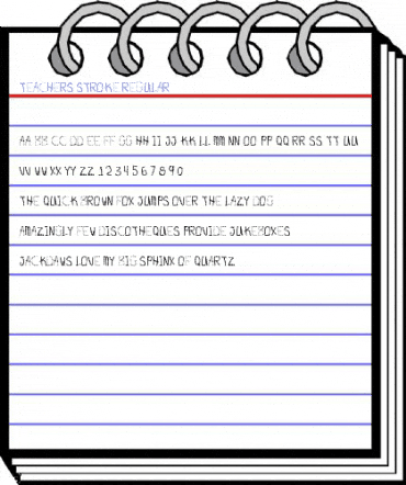 Teachers Stroke Regular Font