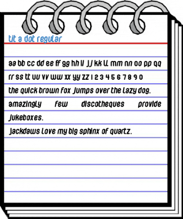 Tit A Dot Regular Font