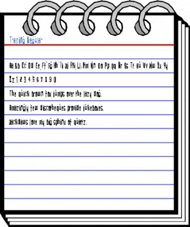 Tracing Regular Font