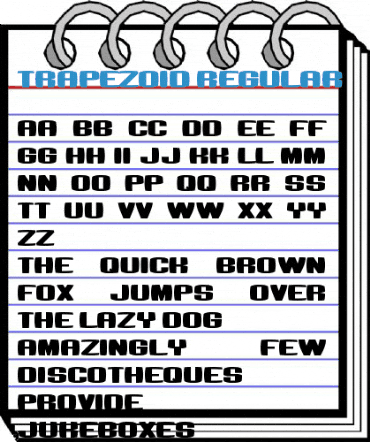 Trapezoid Regular Font
