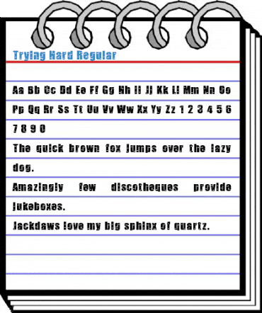 Trying Hard Regular Font
