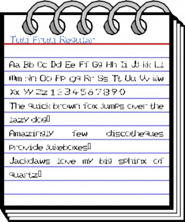 Tuti Fruti Regular Font