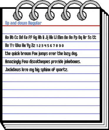 Up and down Regular Font
