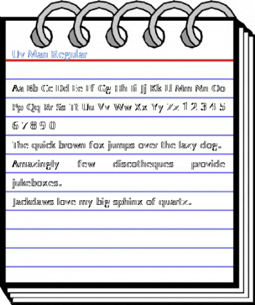 Uv Man Regular Font