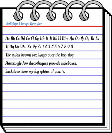 Valitina Circus Regular Font