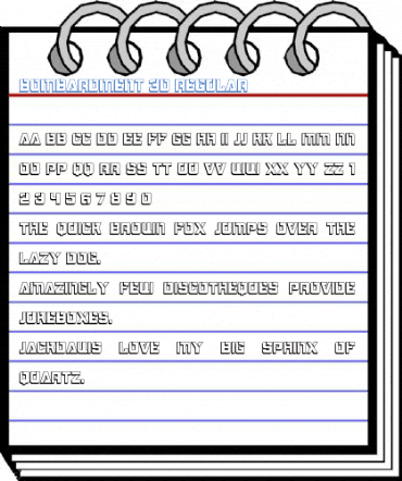 Bombardment 3D Regular Font