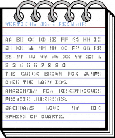 Vertical Jaws Regular Font