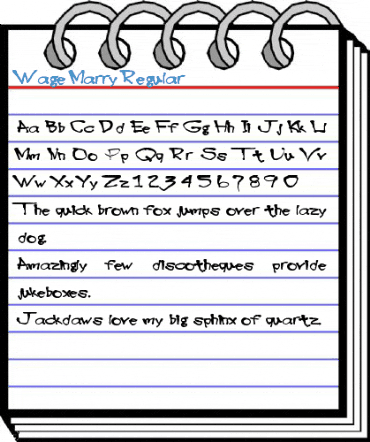 Wage Marry Regular Font