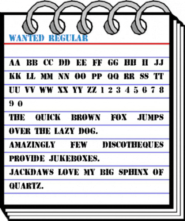 Wanted Regular Font