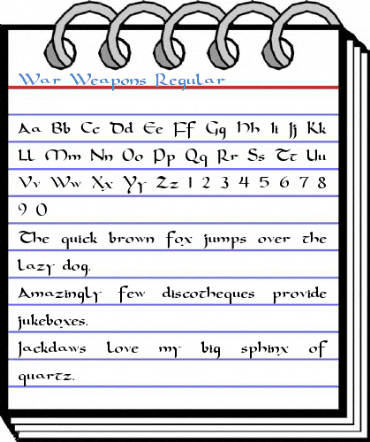War Weapons Regular Font