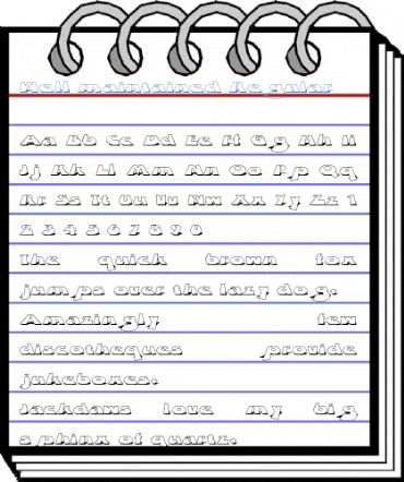 Well maintained Regular Font