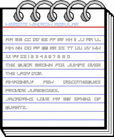 Werizite Windrow Regular Font