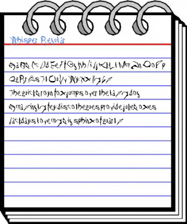 Whisper 2 Regular Font