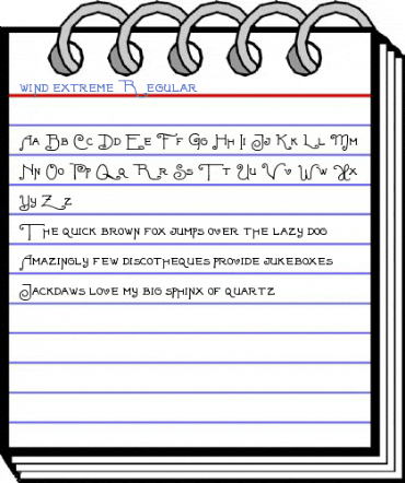 wind extreme Regular Font