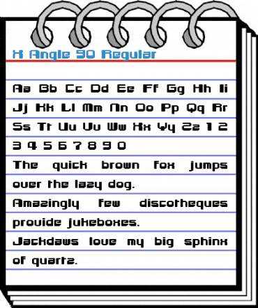X Angle 90 Regular Font