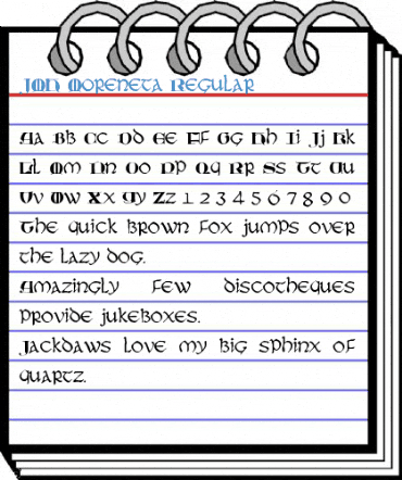 JMH Moreneta Regular Font