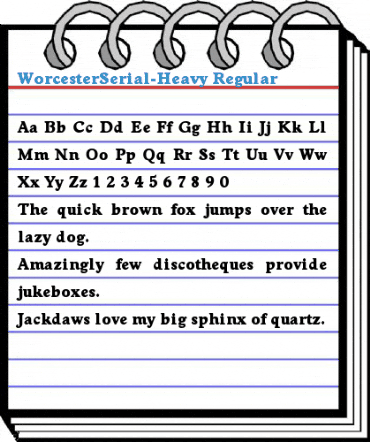 WorcesterSerial-Heavy Regular Font