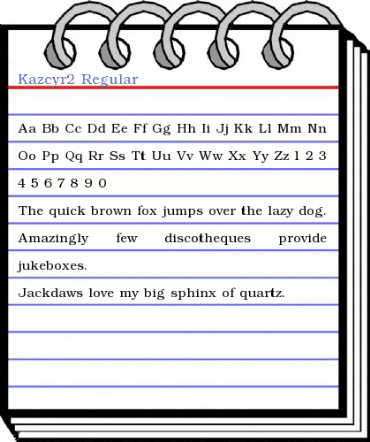 Kazcyr2 Regular Font