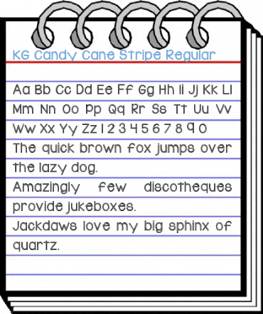 KG Candy Cane Stripe Regular Font