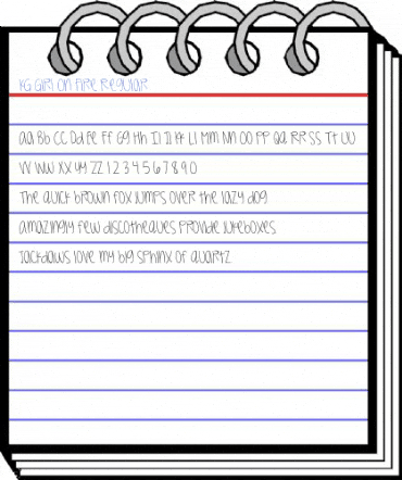 KG Girl On Fire Regular Font