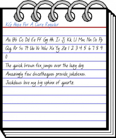 KG Hope For A Cure Regular Font